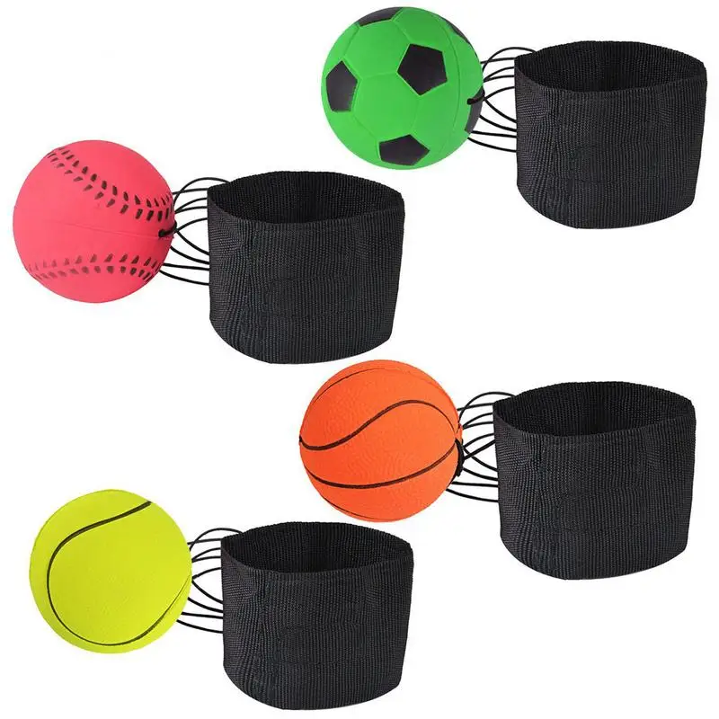 Wrist Balls On A String High Elastic Bounce Back Ball With String Training Tools For Increasing Flexibility Improving Hand-Eye