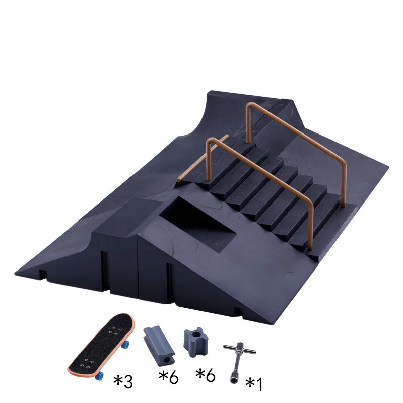 

Professional Children's Finger Skateboarding Platform Model Set, Six Full Color Box, Scene Props for Adult Decompression, Unique