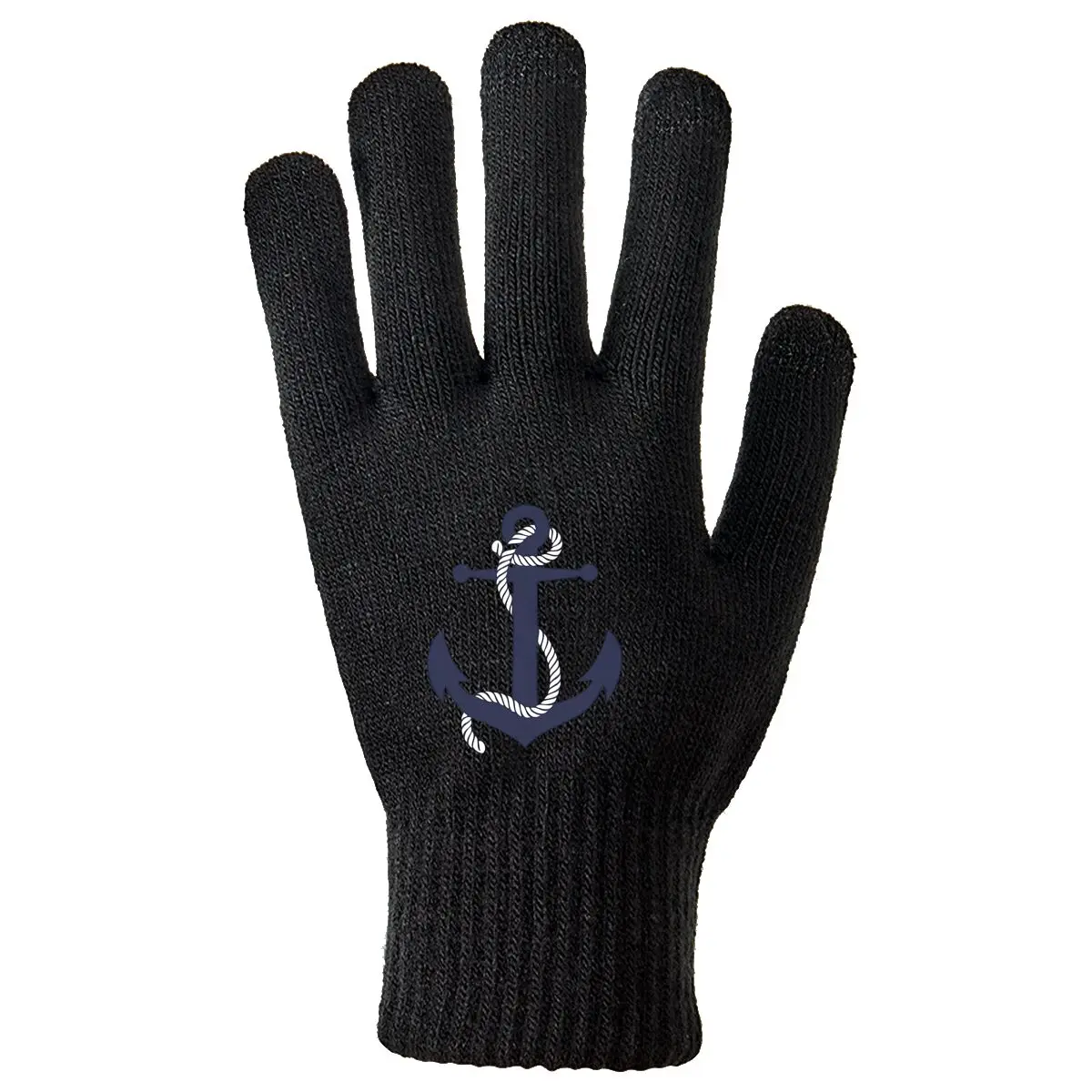 

Зимние противоскользящие теплые перчатки с морским якорем и графикой для улицы