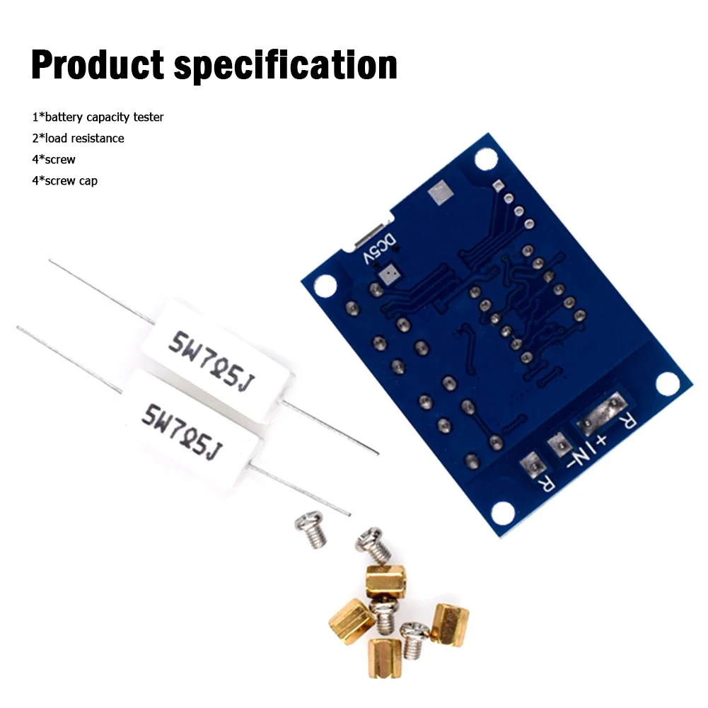 HW-586 Battery Capacity Tester Module 18650 Lithium Lead-Acid Discharge Meter