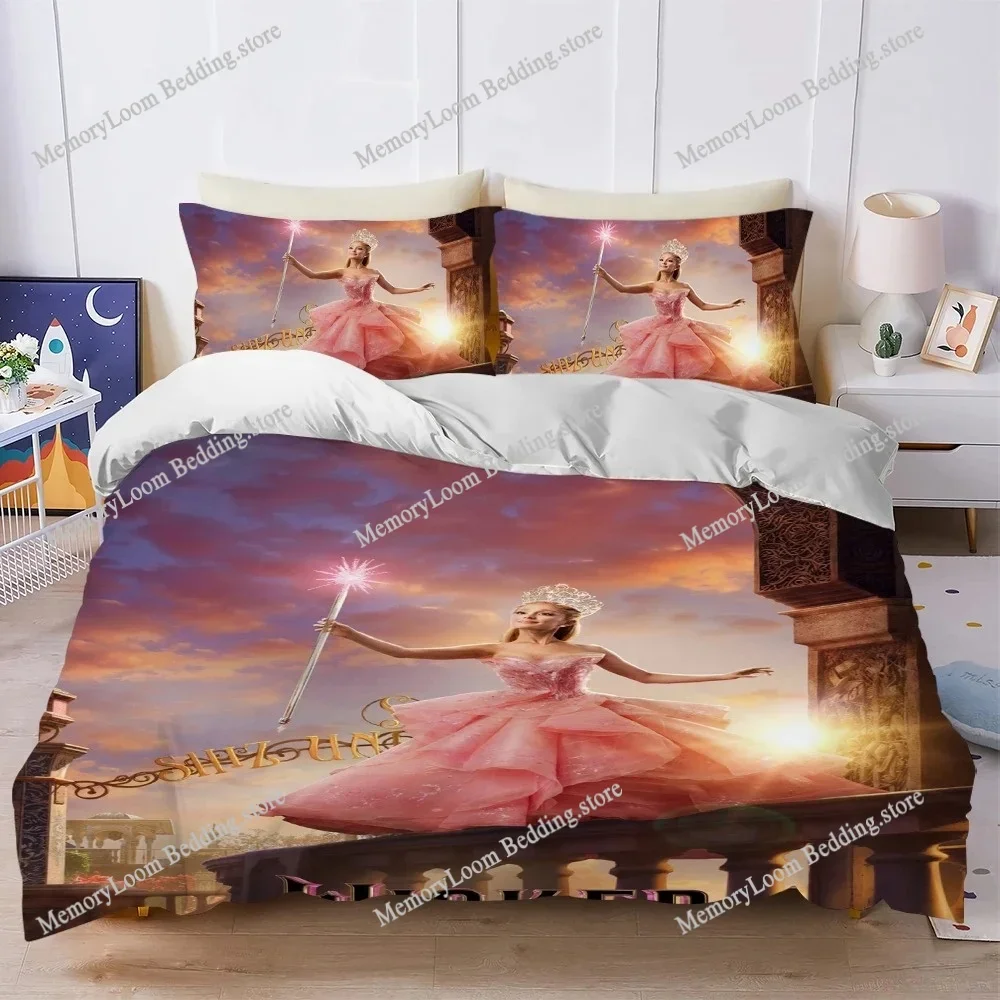 

Movie W-Wicked 2024 Duvet Cover Set Home Style Bedding Soft Laundry Cotton Bed Student Dormitory Gift Home Textileextile741