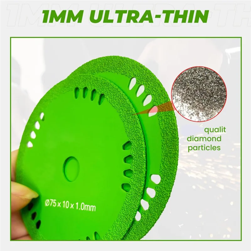 

A84Z-Rock Slab Grinding Disc 2.95Inch Glass Cutting Disc For Angle Grinder, 0.04Inch Ultra Thin 3Pcs
