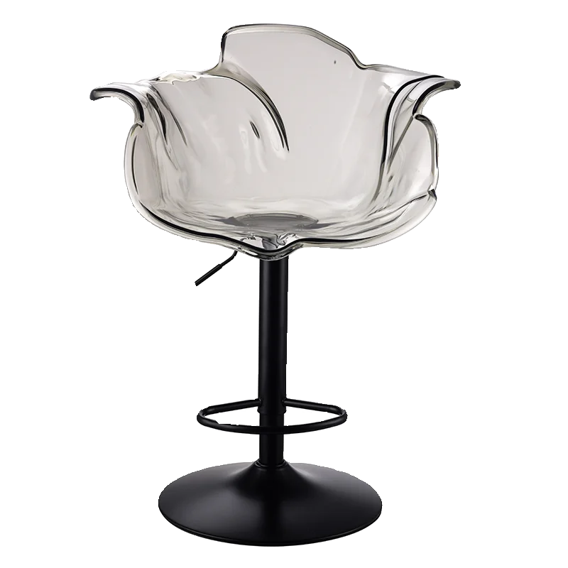 Coffee Shop Bar Stool Portable Luxury Transparent Bistro Plastic Nordic Chair Swivel Kitchen Swivel Taburetes De Bar Furniture