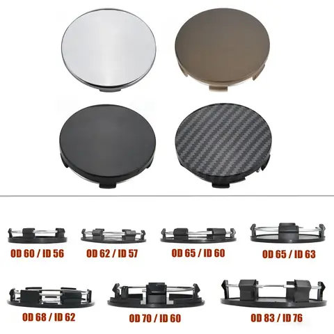 Universal Blank Center Cap 60mm/62mm/65mm/68mm/70mm/83mm No Logo Base Rim Hub Cap Wheel Cover Car Tire Accessories