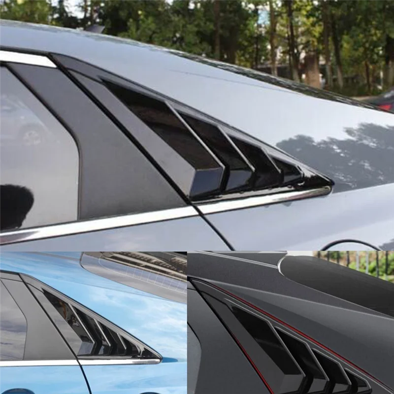 

Модернизированная ярко-черная накладка на крышку жалюзи заднего бокового вентиляционного отверстия на четверть окна