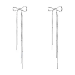 Beautifully Crafted Fringe Earrings Delicate Bowknot Ear Studs Accessory Charm