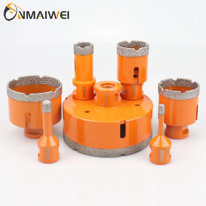 Diamond Brazed Core Dry Drill Bit 1 Pcs M14 For Porcelain Tiles Marble Glass Crowns Drill Granite Hole Saw Hole Cutter Tools