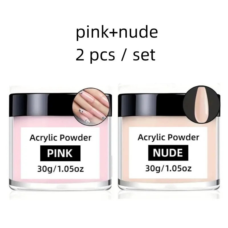 2 pieces Nails extension Powder Nail salon 3 in 1 Acrylic dip Powder