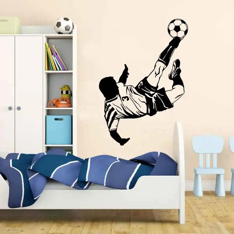 

Professional football player inspirational kicker wall sticker office living room bedroom football club decorative wall stickers