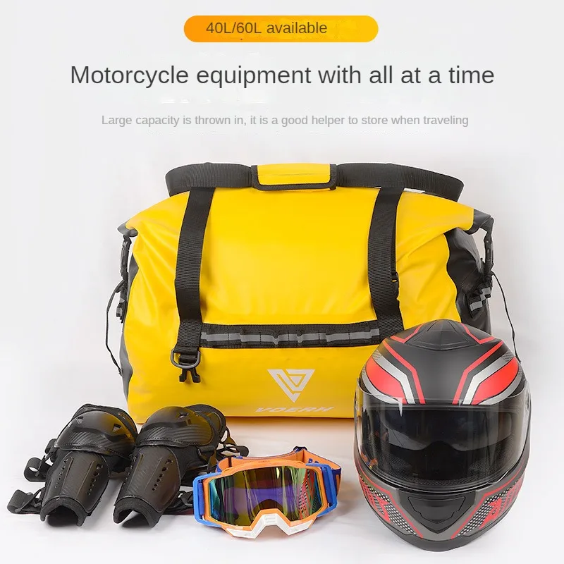 

Japanese Motorcycle Rear Tail Bag Waterproof 40L60L Large Capacity Motorcycle Equipment Riding Luggage Bag