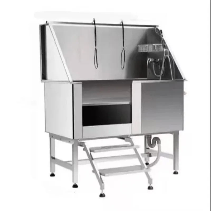 

Pet electric lifting dog stainless steel bathtub dog and cat deodorization special cleaning bathtub