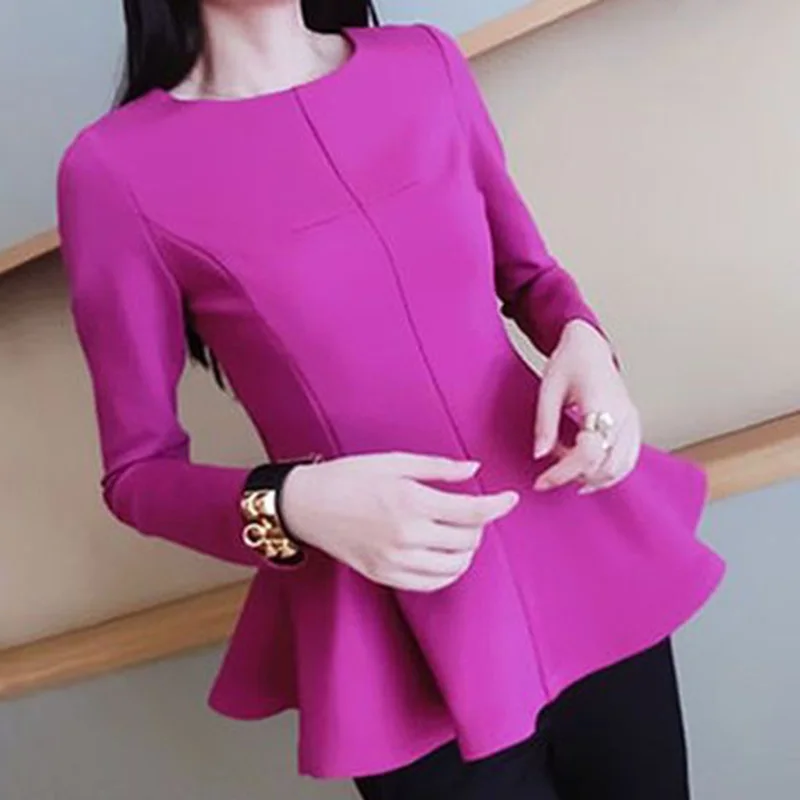 Elegant Solid Color All-match Folds Ruffles Blouse Women\'s Clothing 2024 Autumn New Oversized Casual Pullovers Office Lady Shirt