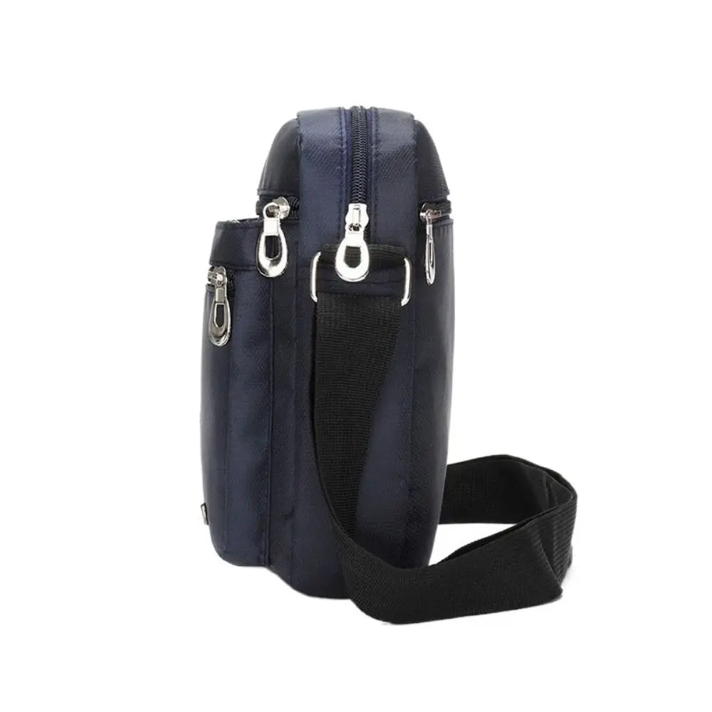 Oxford Cloth Men's Shoulder Bag Multi Layer Large Capacity Male Crossbody Bags Waterproof with Zipper Messenger Bag Business