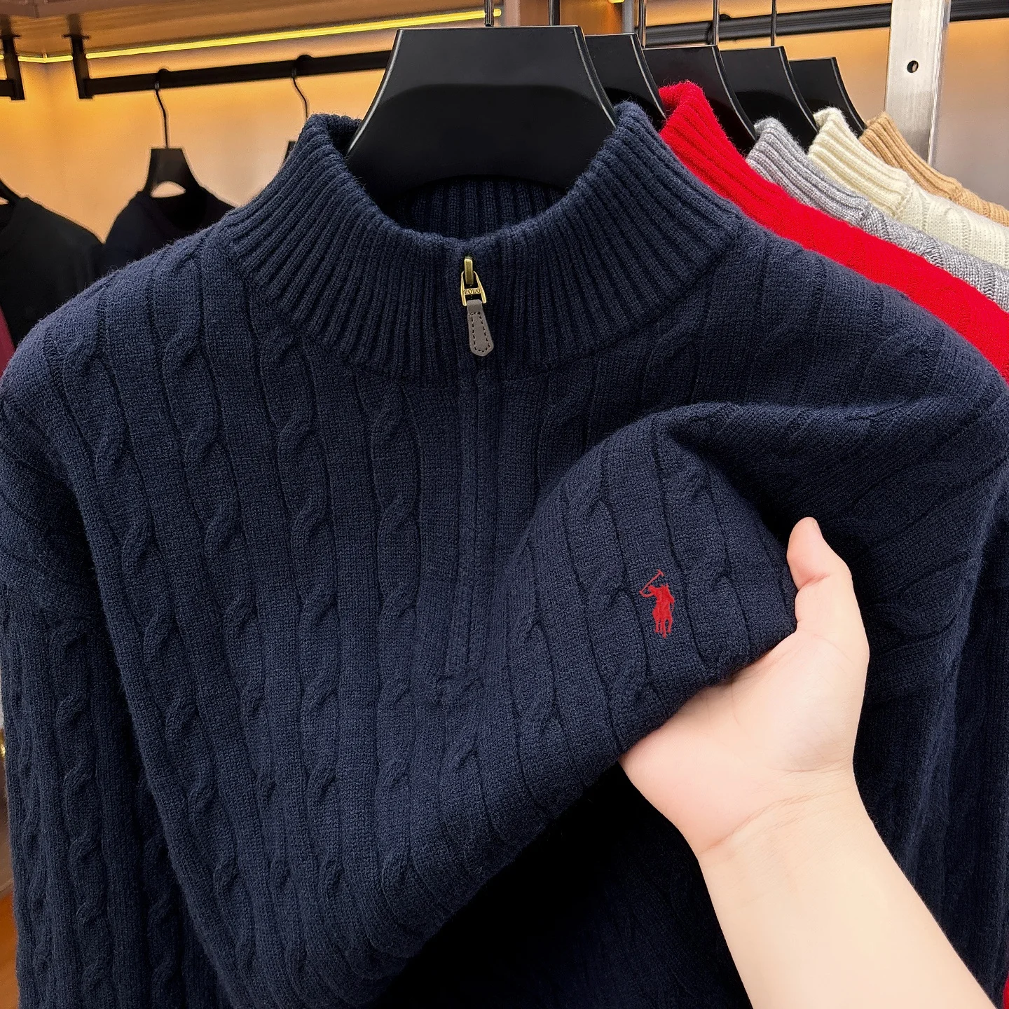 高級ジッパーカラーセーター メンズファッション 絶妙なジャカ - Mens Fashion Mullet のレビューと価格