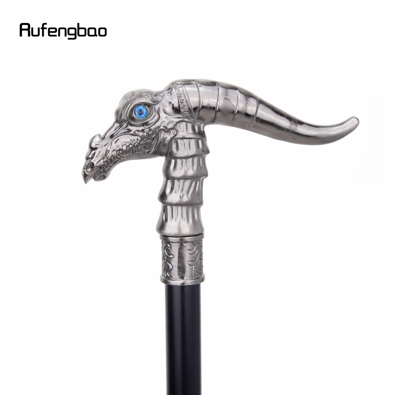 Blue Eye Dinosaur Walking Stick mit Versteckte Platte Selbstverteidigung Mode Cane Platte Cosplay Crosier Stick 93cm