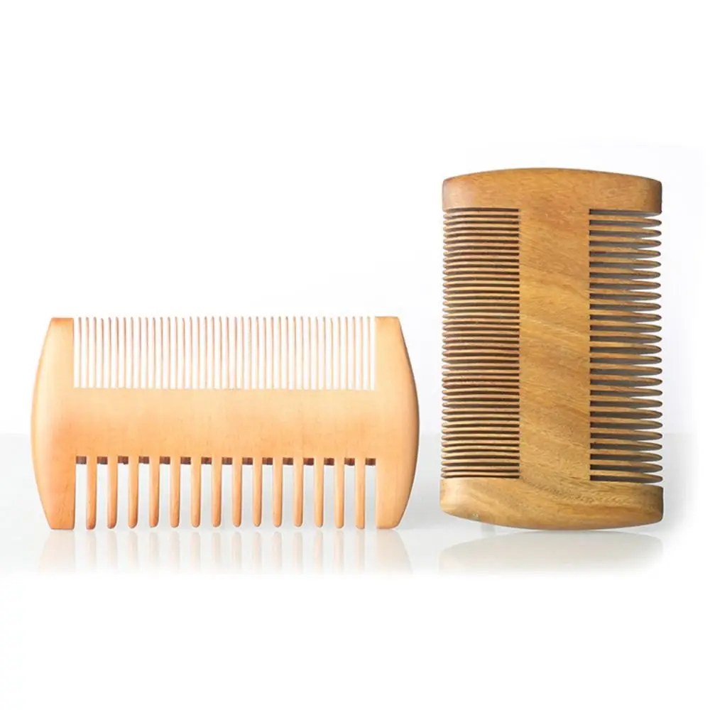 Spray Paint Waxing Double-Sided Head Care Massage Scalp Natural Peach Wood Remove Dandruff Lice Beard Comb Grate Comb