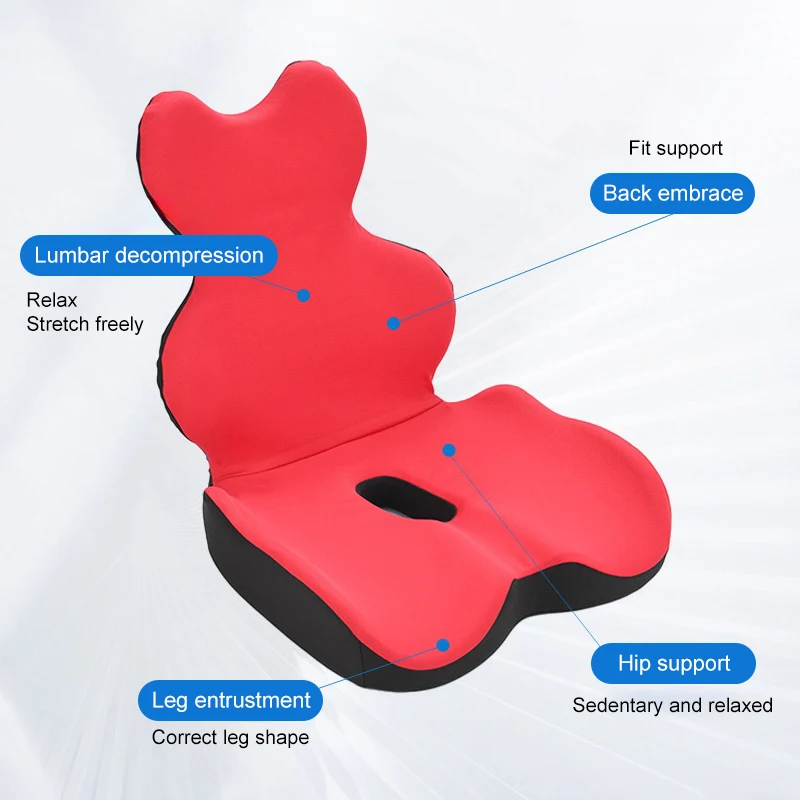 L Shape Seat Pad Ergonomically Designed Memory Sponge Pad for Office Chairs Long Time Sitting Relieve Stress Hip And Waist