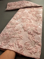 Tissu en dentelle de brocart africain pour femmes, tissu en dentelle Jacquard nigwin, dentelle française pour la fête de mariage, robes de bricolage, TY3468, nouveauté, 2023