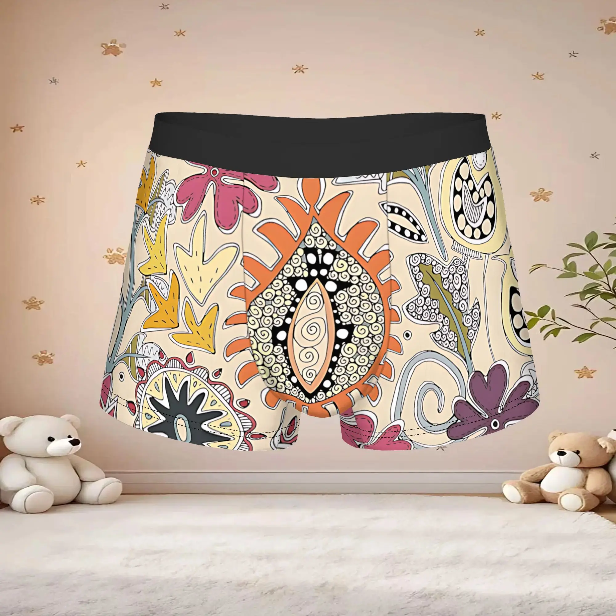 1pc Popular Zafer Cream boxers  Personalized Panties Men's Underwear Ventilate Shorts Boxer Briefs
