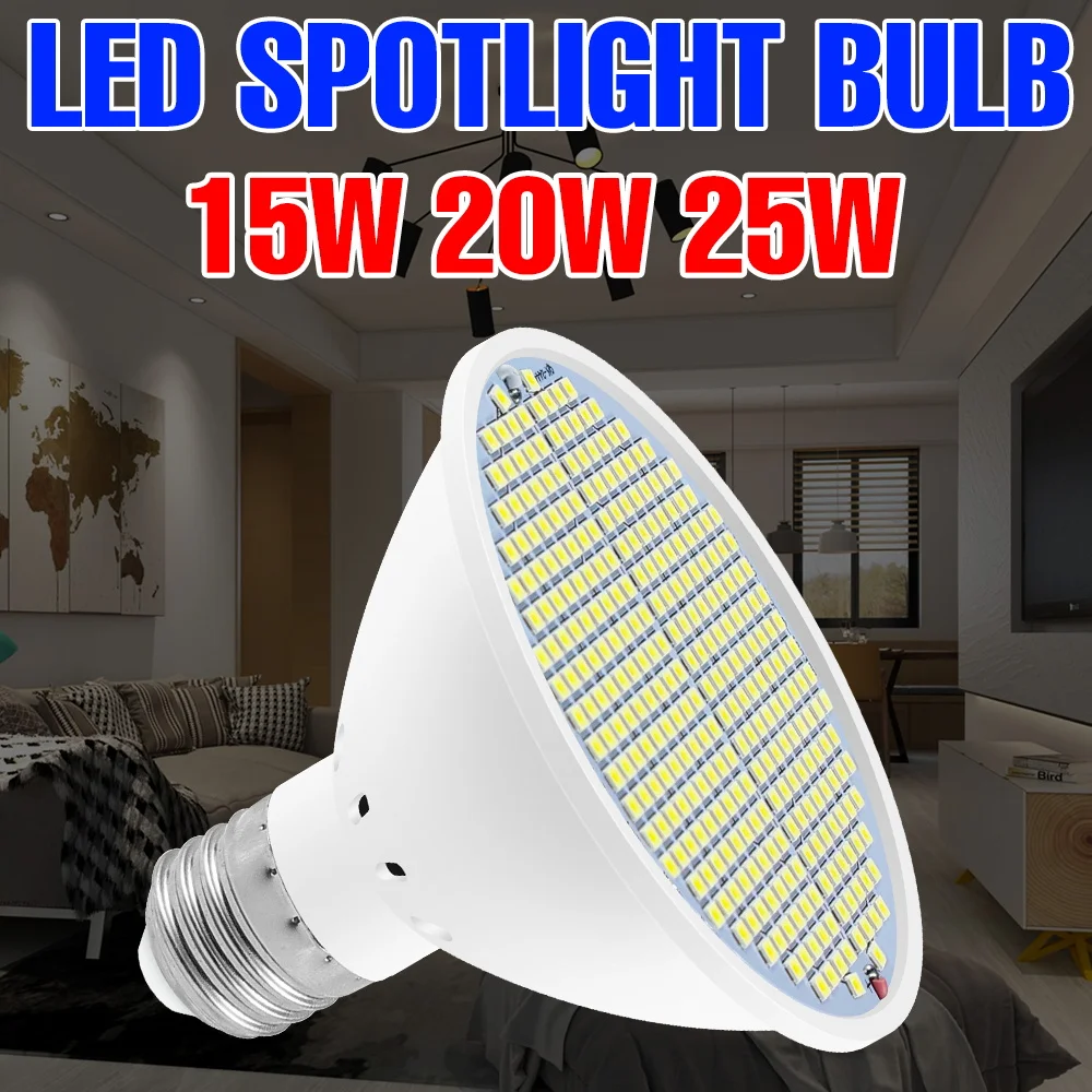 

25 Вт светодиодная лампа E27/E26, 220 В, прожектор, потолочный светильник, 15 Вт, 20 Вт, люстра, 110 В, домашний офис, кабинет, библиотека, холодное/тепле освещение