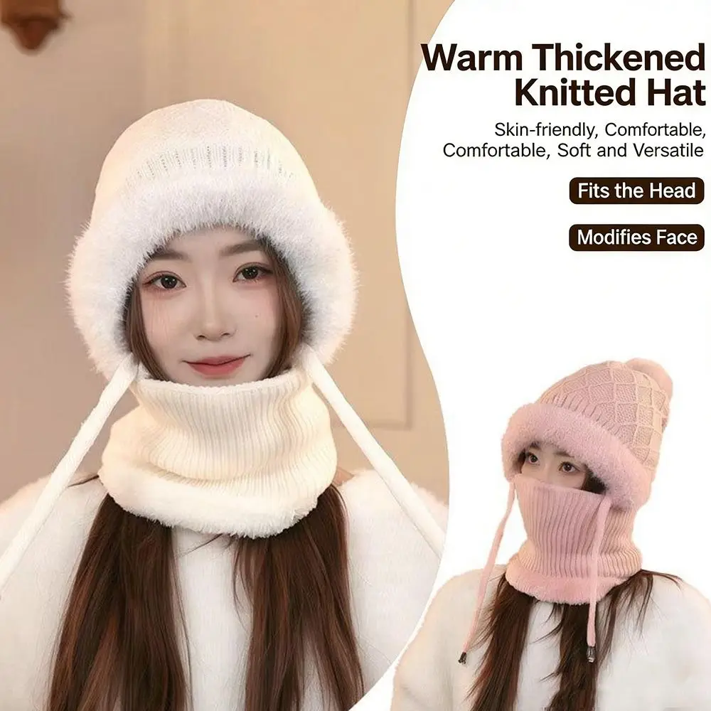

Fashion 3-in-1 Design Balaclava Full Face Windproof Knitted Yarn Cap Neck Warmer Scarves Outdoor Sports Headwear