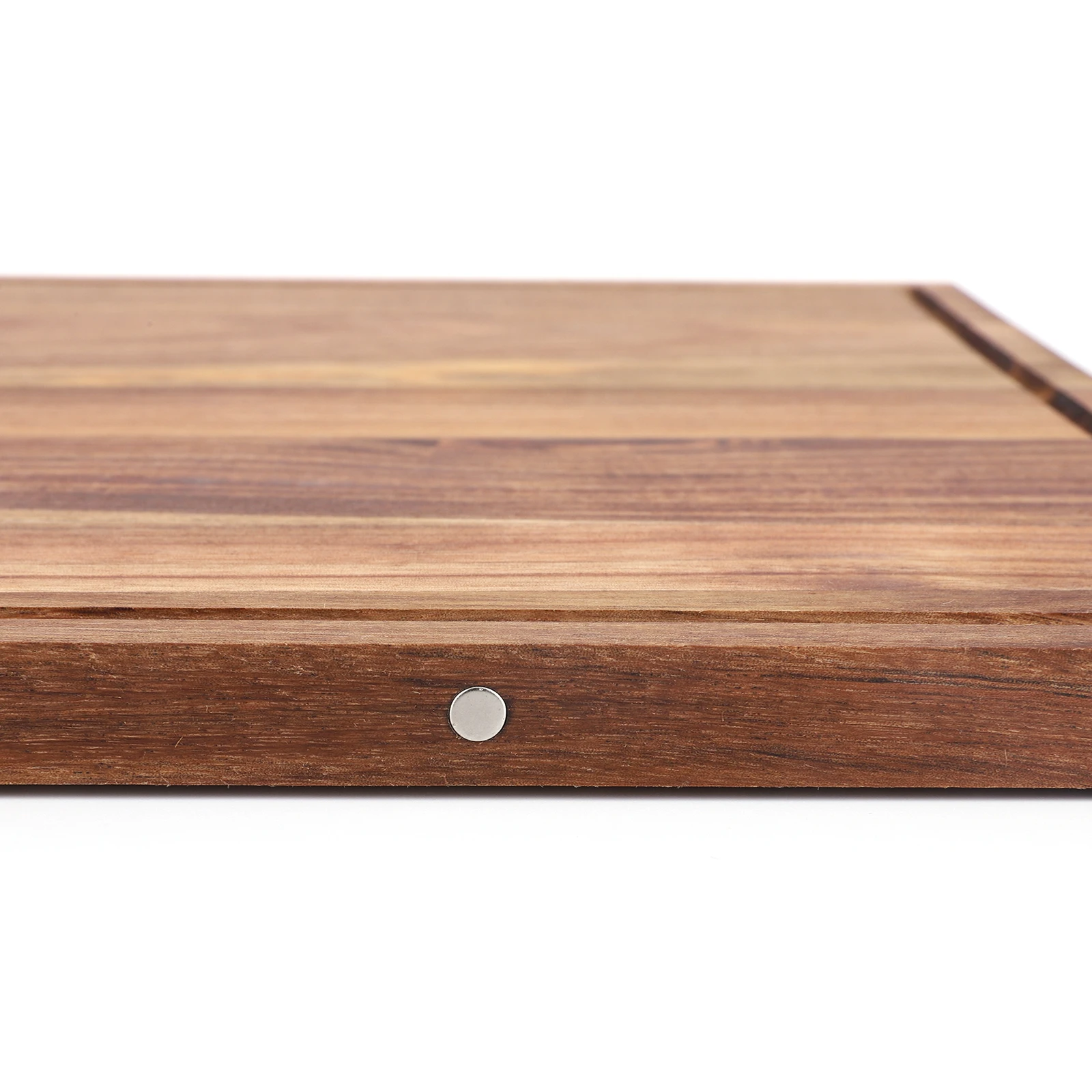 

Поднос для сервировки древесины акации, многофункциональная доска для древесных изделий с канавками, магнитная для фруктов, овощей