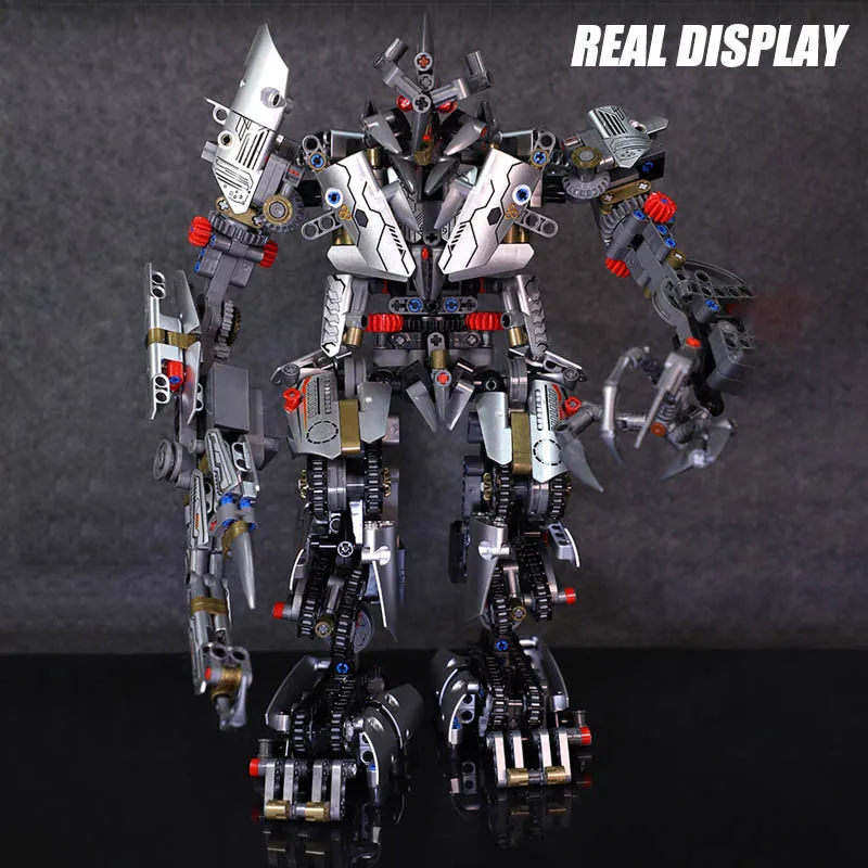 City 1199pcs 2 In 1 Deformation Mech Warrior Robot Building Blocks DIY Technical Tank War Mecha Bricks Toys For Children Gifts