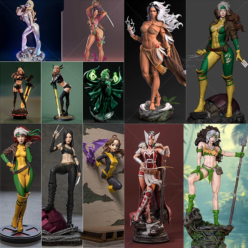 

1/24 1/18 Scale DIY Self-assembled GK 3D Resin Unpanited Doll White Model All-Seeing Goddess Sif Sound and Light Warrior Alison