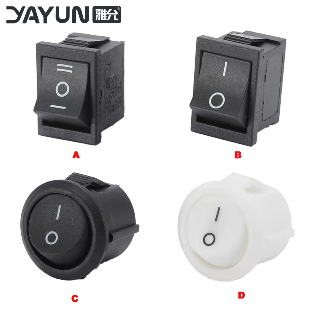 

AUTOKEY YAYUN KCD1 Black Rocker Switch 15*21mm Black Rocker Power Switch