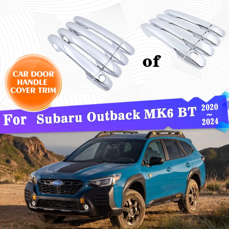 Door Handle Covers For Subaru Outback MK6 BT 2020 2021 2022 2023 2024 Protector Stickers Style Car Accessories Rustproof Gadgets