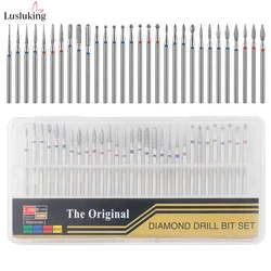 Russian 30pcs Set Diamond Nail Drill Bits 2.35mm Milling Cutter For Electric Manicure Drill Accessories Fast Remove Acrylic Gel