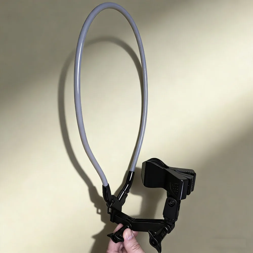 Plastic or Silicone Microphone Neck Stand First View Clip Bracket 4cm Clamp Maximum for Microphone, Handheld Fan, Flashlight