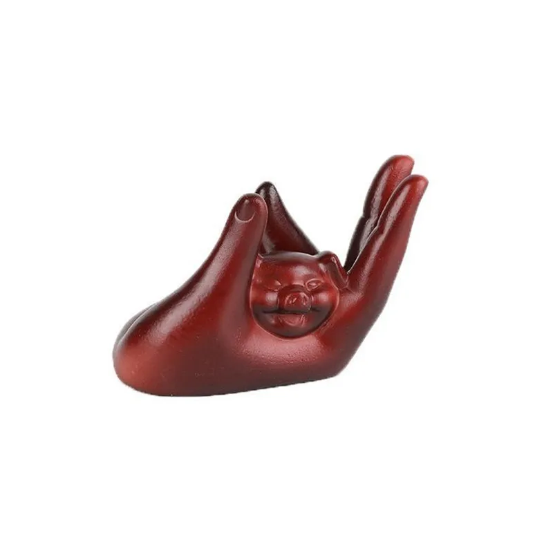 Crystal Ball Stand Resin Buddha One Hand Holder Statue Base for Display Home Office Fengshui Decor Ornament for 40-60mm Sphere view 2
