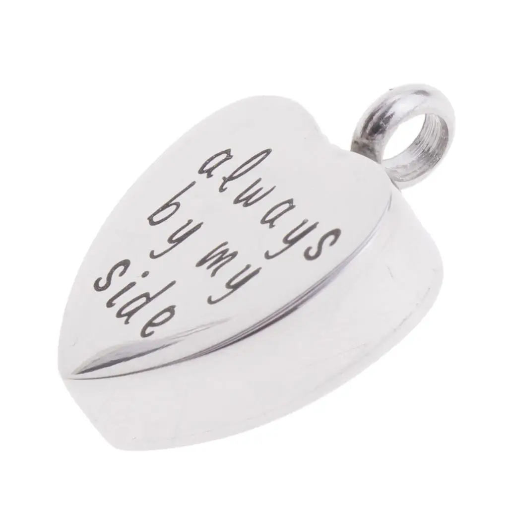 Heart Stainless Steel Pendant Waterproof Keepsake Cremation Jewelry Memorial Pendant Necklace for Pet Ashes