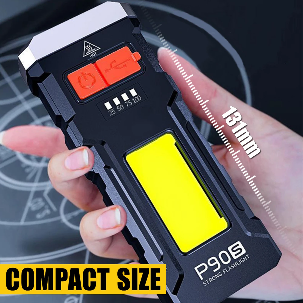 Powerful LED Flashlight USB Rechargeable Handlamp 3 Modes Built-in Battery High Lumens LED Lamp Outdoor Emergency Camping Torch