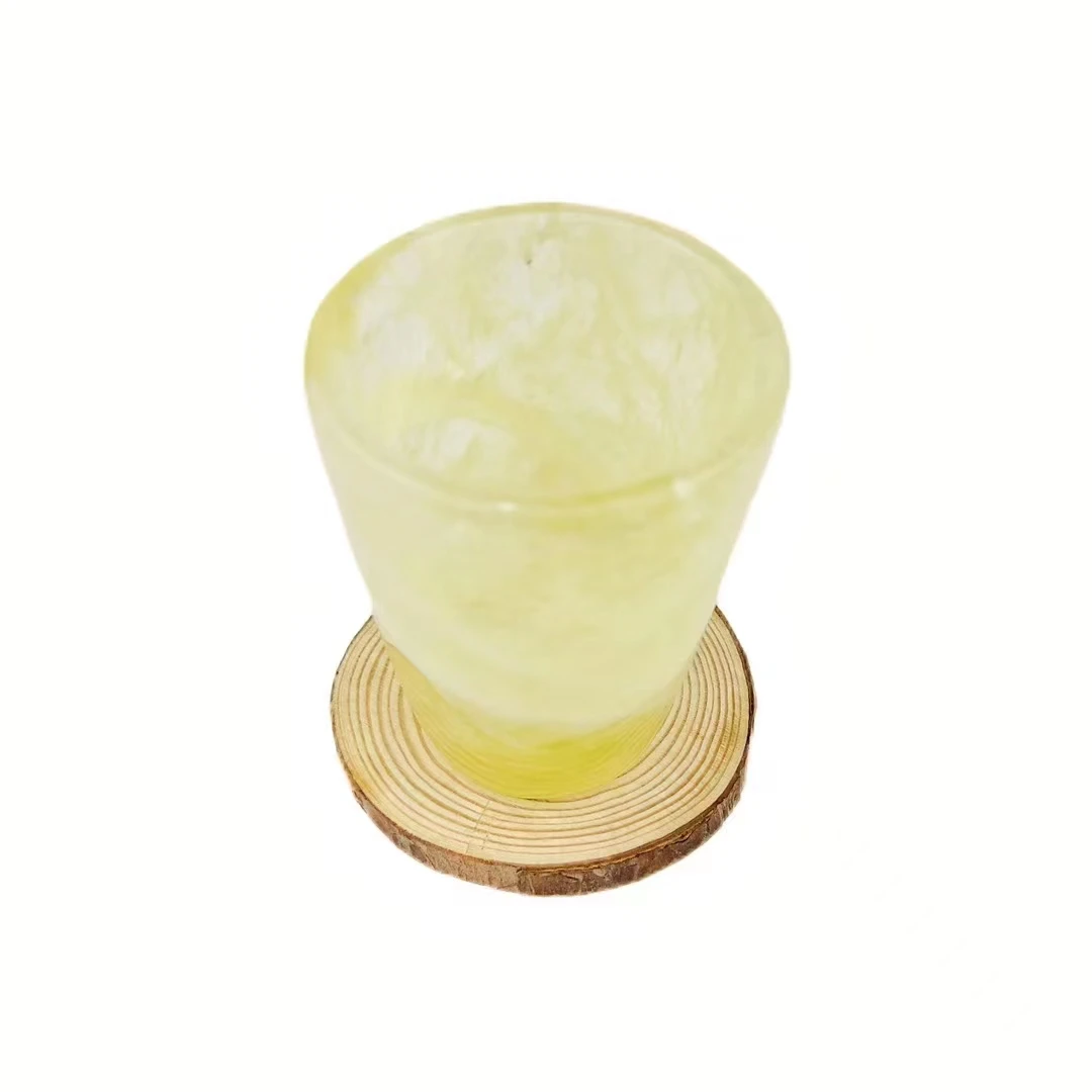 Imagem -02 - Personalizado Natural Rare Stone Crystal Cup Cura Espiritual Copos de Água Citrino para Meditação Coleção de Saúde Home Decor Gift