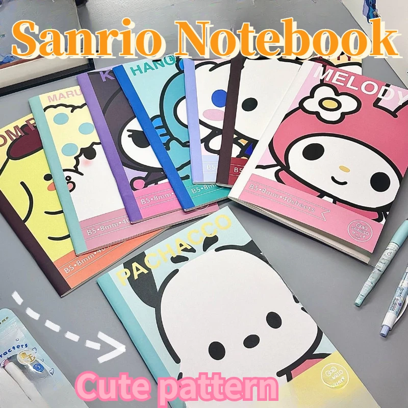 Sanrio Family Series High-value Cartoon Animation Cinnamoroll Notebook Portable Niche HelloKitty Student Notepad Office General