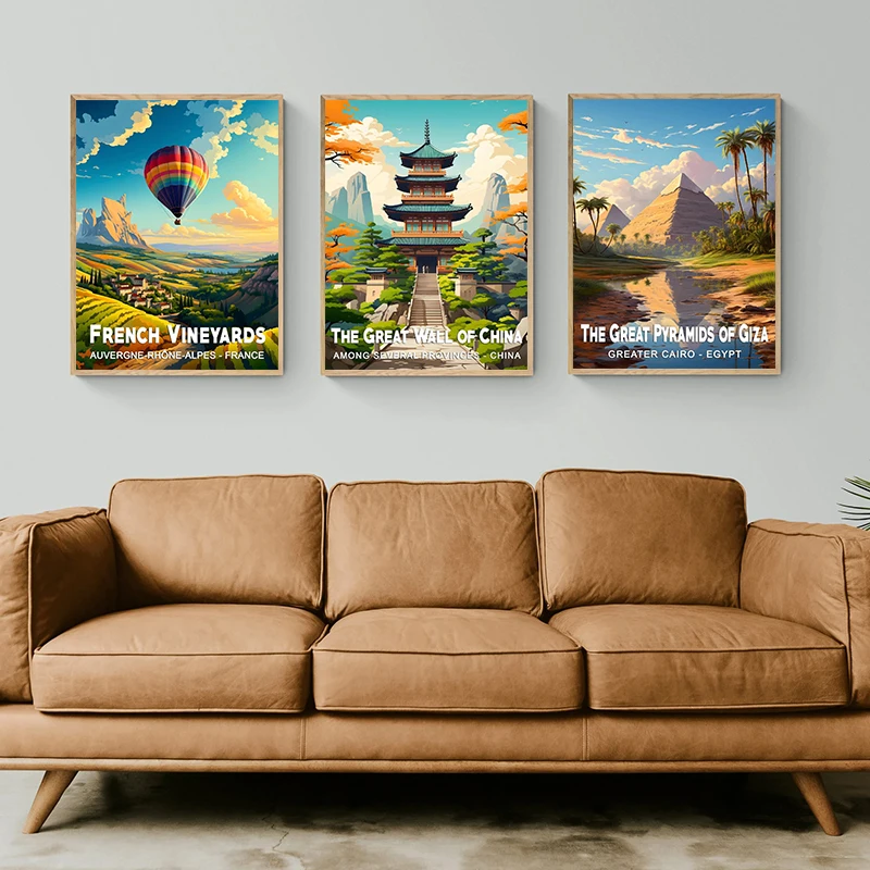 China Cambodia Australia Gold Coast Beach Posters Printing Decor Canvas Painting Living Room Bedroom Wall Art Home Decor Gifts