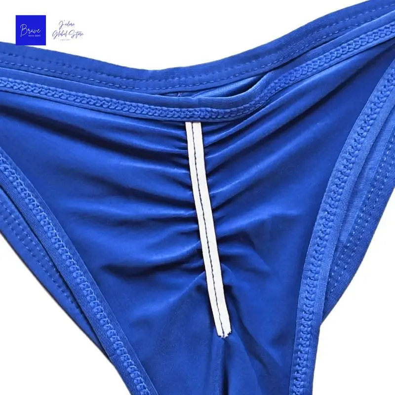 Celana dalam pria sutra es ukuran AS, g-string pinggang rendah seksi, celana T belakang tanpa jahitan bernapas, pakaian dalam olahraga fitness ukuran jumbo