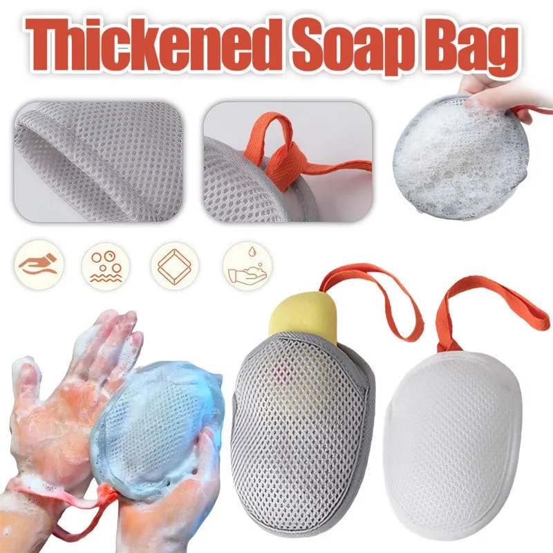 4 Uds cepillo de baño súper suave bolsa de malla de burbujas de doble cara uso doméstico red de baño exfoliante jabón exfoliante suave exfoliante corporal