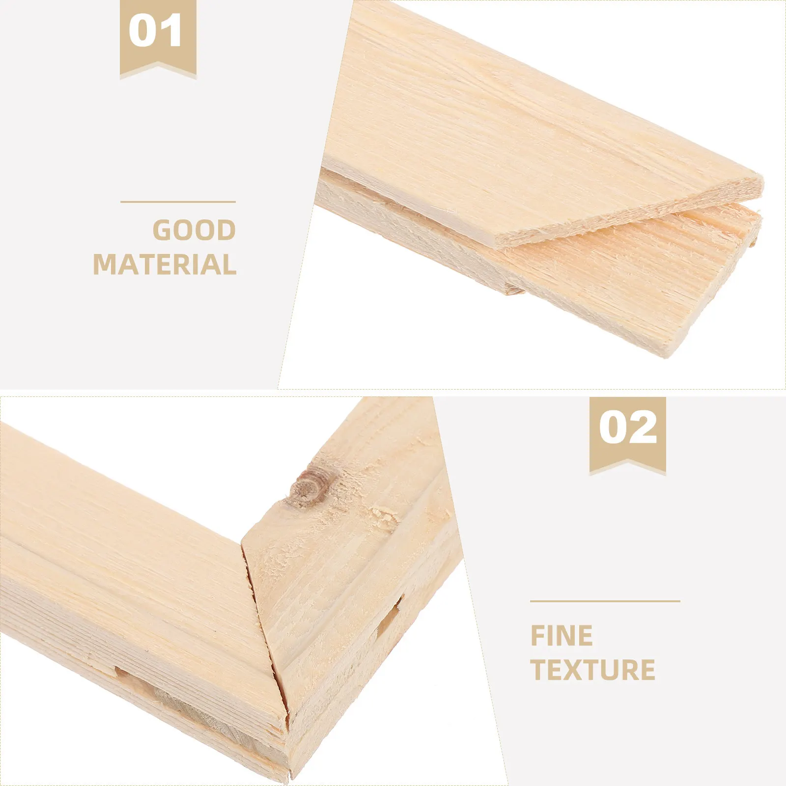 40x40cm Wooden Canvas Frame Solid Wood Removable Stretcher Bars for Painting Poster Photo Display DIY Art Projects Professional