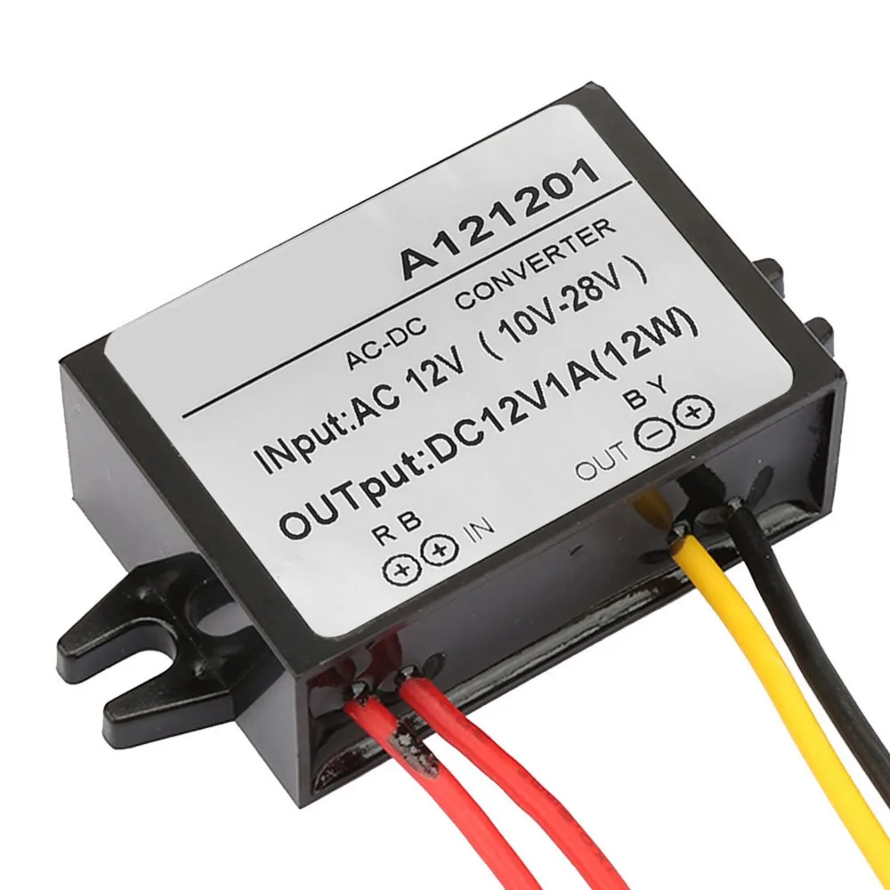 Stable AC 10-28V to DC 12V Waterproof Voltage Power 1A 12W Step Down Converter Power Supply Module Car Applications