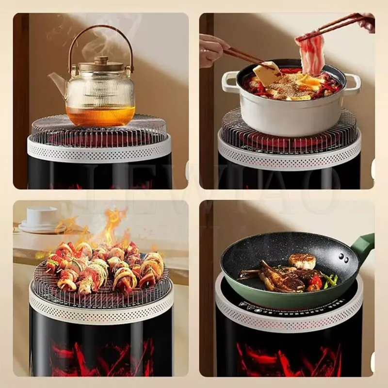Home Simulation Flaming Mountain Electric Fireplace Bedroom Energy Saving Heating Wire Fan Heater