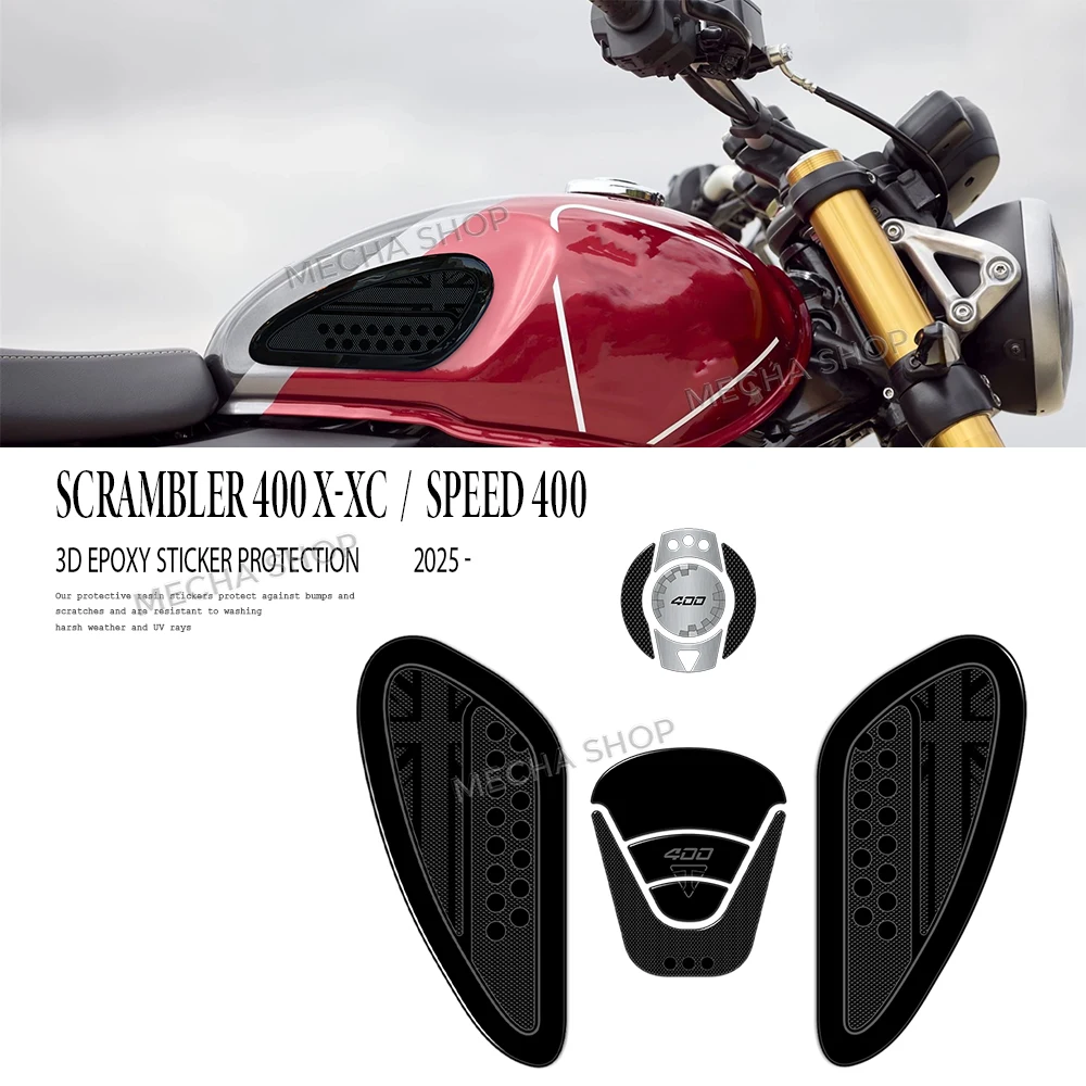 

Наклейка Speed 400, аксессуары для мотоциклов, комплект защиты бака для Scrambler 400 X 400 XC 2024 2025