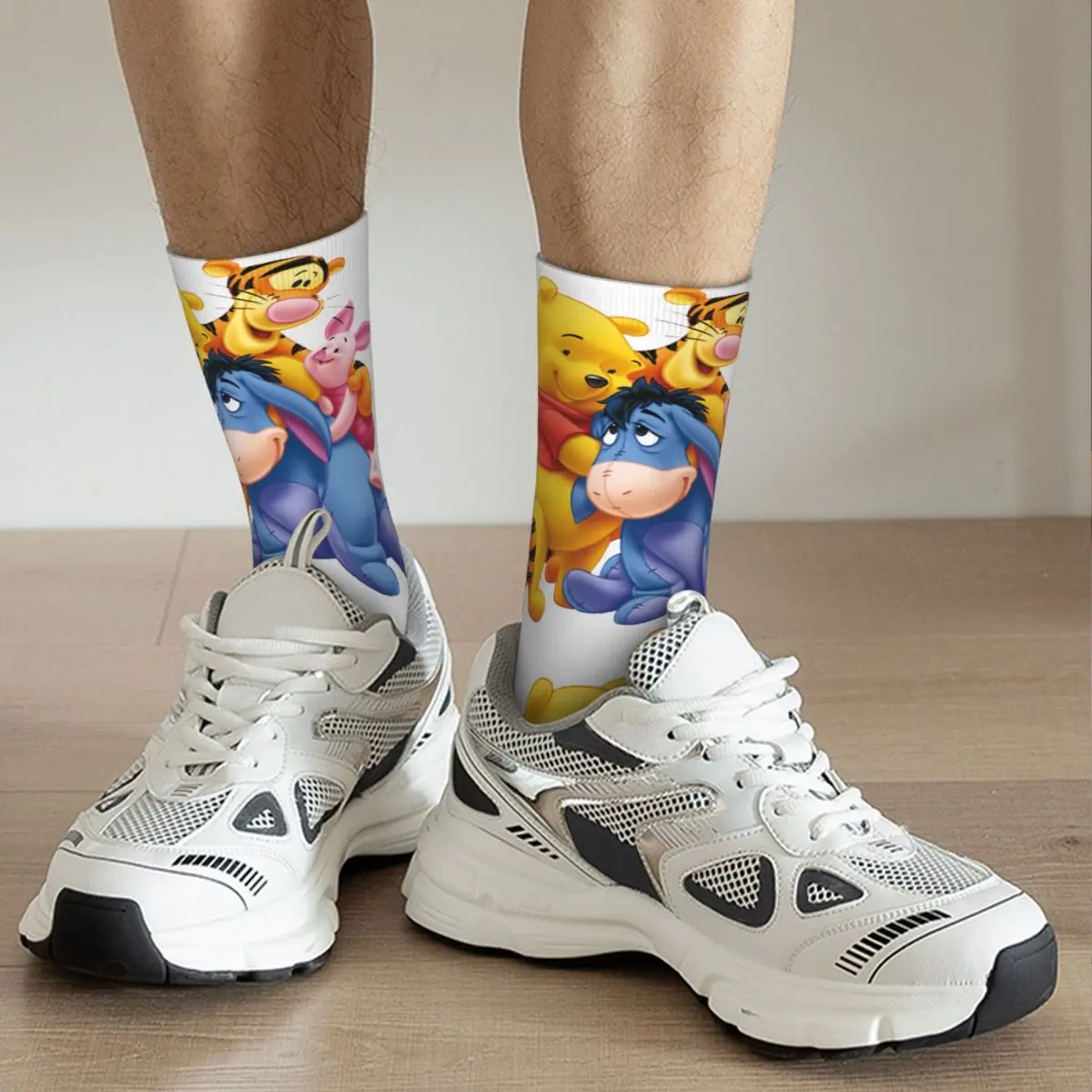 Homens Sikang Mang Essential Crew Socks, Vintage, Harajuku, Disney, Winnie The Pooh, Street Style, Novidade, Novidade