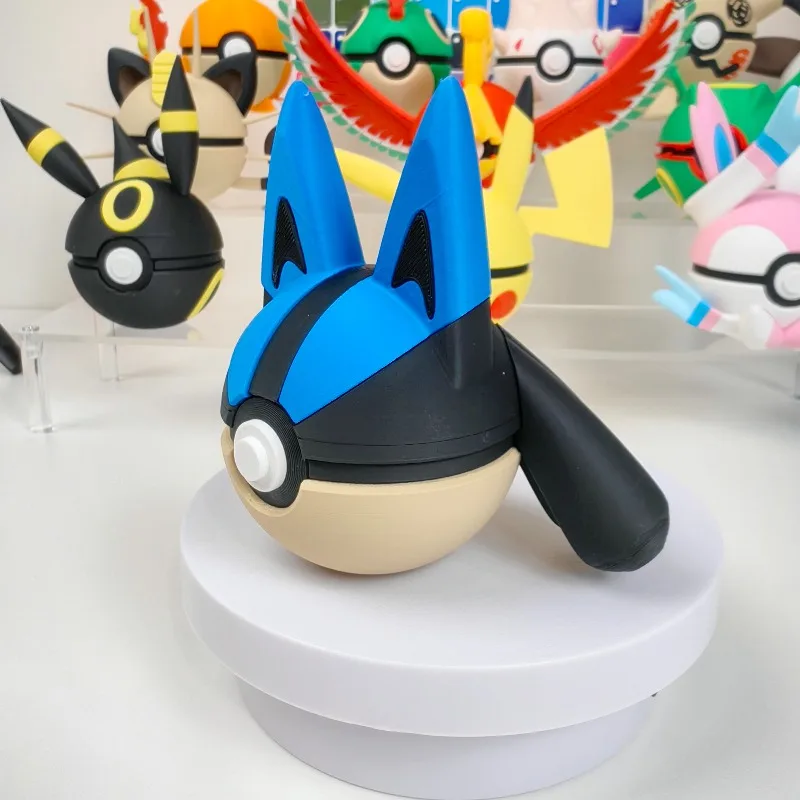 3D Printing Lucario Poké Ball Series Pokémon Game Peripheral High Quality Collections Model Desktop Ornament Decoration Gift Toy