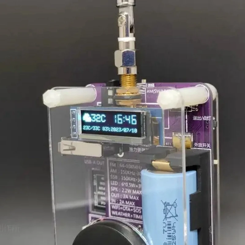 

Лучшее собранное полнодиапазонное радио 150–30 МГц FM SW MW LW SSB (USB LSB) SSB, высокочувствительное интеллектуальное радио с аккумулятором (B)