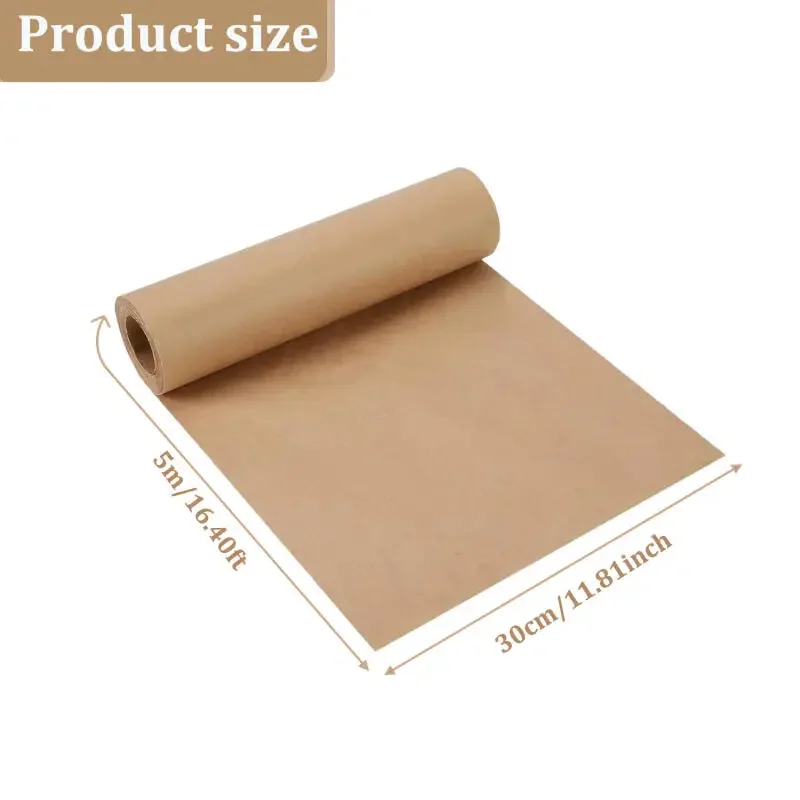 5/10M  Brown Kraft Paper Roll For Gift Wrapping Moving Packing Art Craft Gift Wrapping Paper Packing Wrap Bouquet Craft Paper