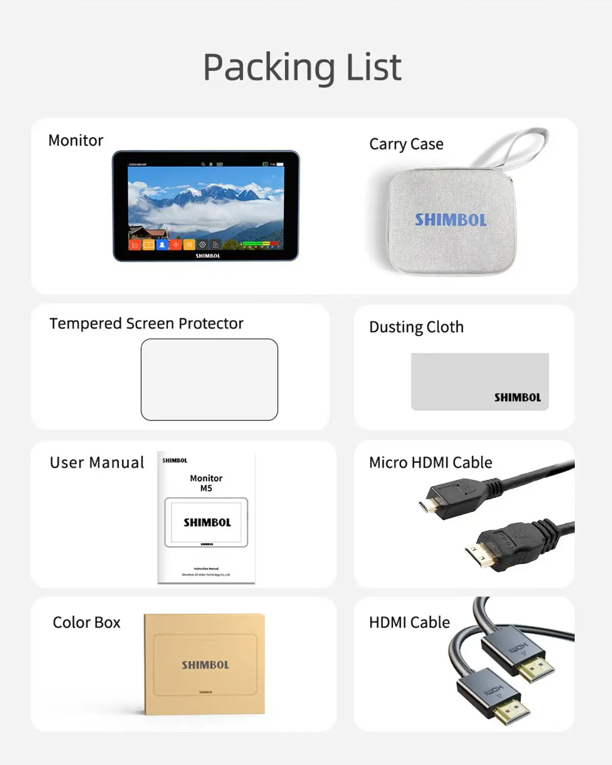 SHIMBOL-M5 رصد المجال ، سطوع عالية ، ثلاثية الأبعاد لوت شاشة تعمل باللمس ، 4K هدمي متوافق ، كاميرا دسلر ، 5.5 "، 1200nit