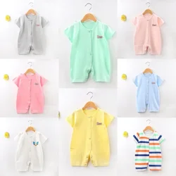 Baby Jumpsuit Short Sleeved Summer Baby Crawling Clothes Children's Clothing